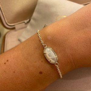 Kendra Scott Elaina Gold Bracelet In Ivory Pearl